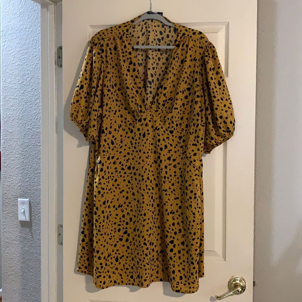 Nastygal animal print dress. It’s lightweight.